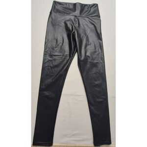 Tagoo Stretchy Faux Leather High Waisted Leggings Pants, NEW, Black, SM
